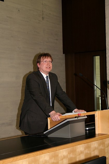 PD Dr. Krger sprach zum Thema: "Forschung mit Biobanken aus der Sicht des Juristen"