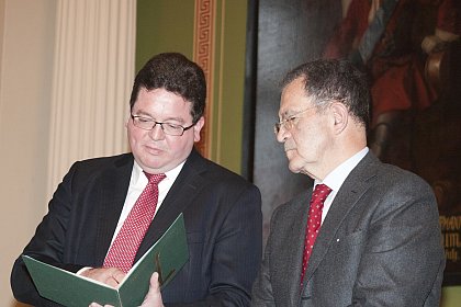 Prof. Dr. Christian Tietje und Prof. Dr. Dr. h.c.mult. Romano Prodi