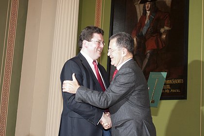 Prof. Dr. Christian Tietje und Prof. Dr. Dr. h.c.mult. Romano Prodi