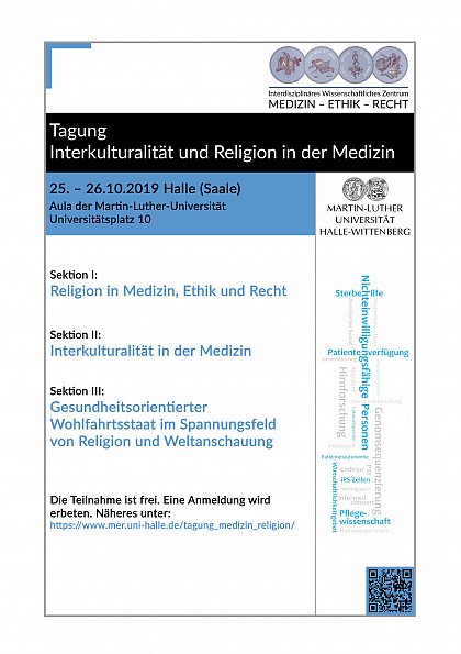 Plakat zur Tagung "Interkulturalitt und Religion in der Medizin"